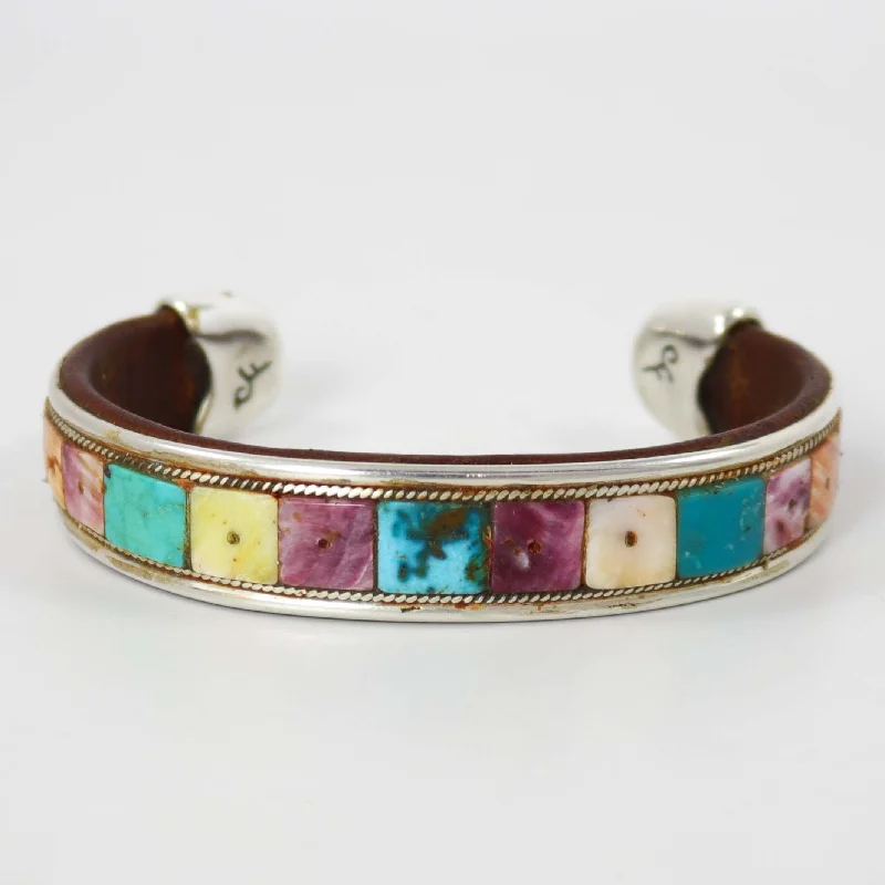 handmade bangles for women -Inlay Cuff