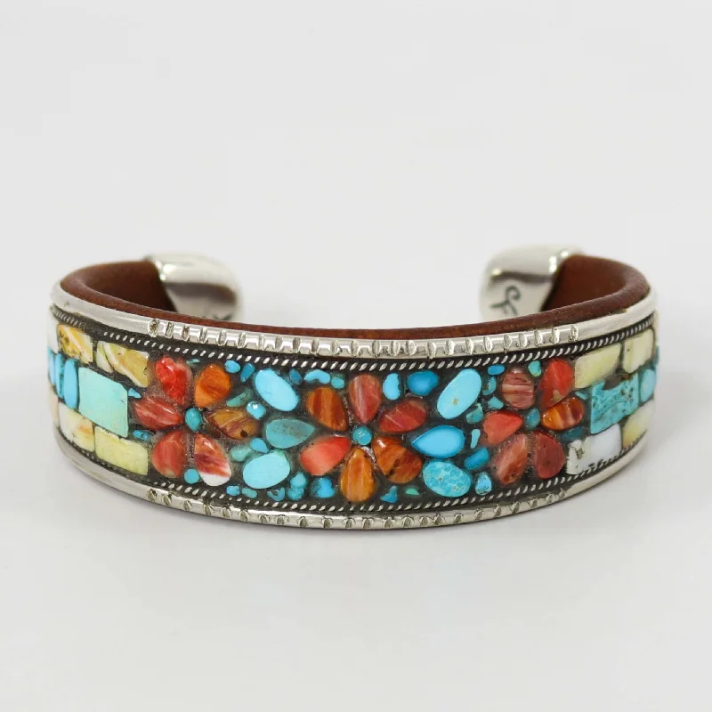 thin bangles for women -Inlay Cuff