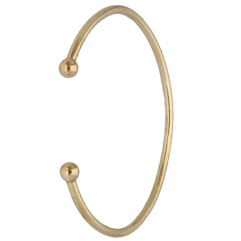 delicate bracelets for women -9ct Gold Torque Bangle