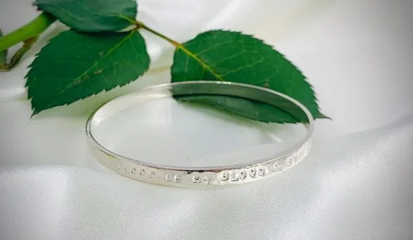 bangles for wedding -Outlander Inspired Bangle - "Blood of my Blood" Wedding Quote