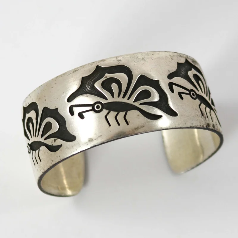 crystal bangles for women -1980s Hopi Butterfly Cuff