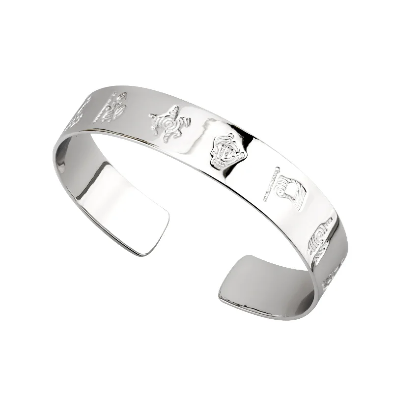 thin bangles for women -STERLING SILVER HISTORY OF IRELAND BANGLE