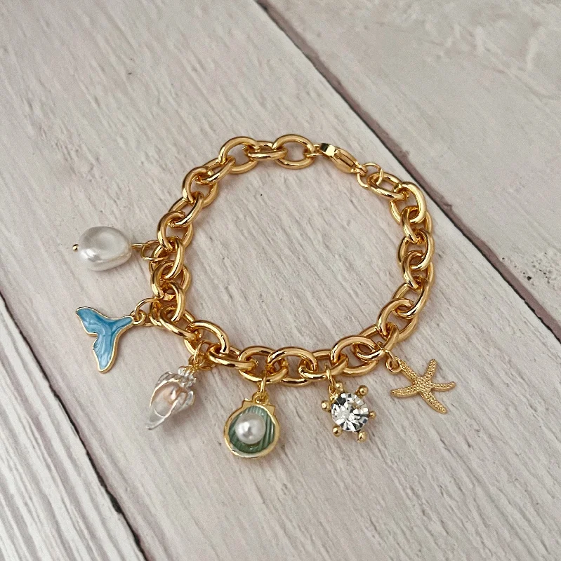 fashion bangles for women -Beach Charm Bracelet