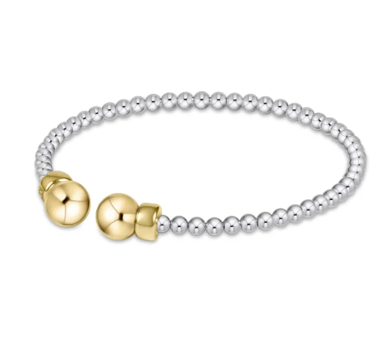 tennis bracelets for women -E Newton Classic Bead Cuff - Mixed Metal