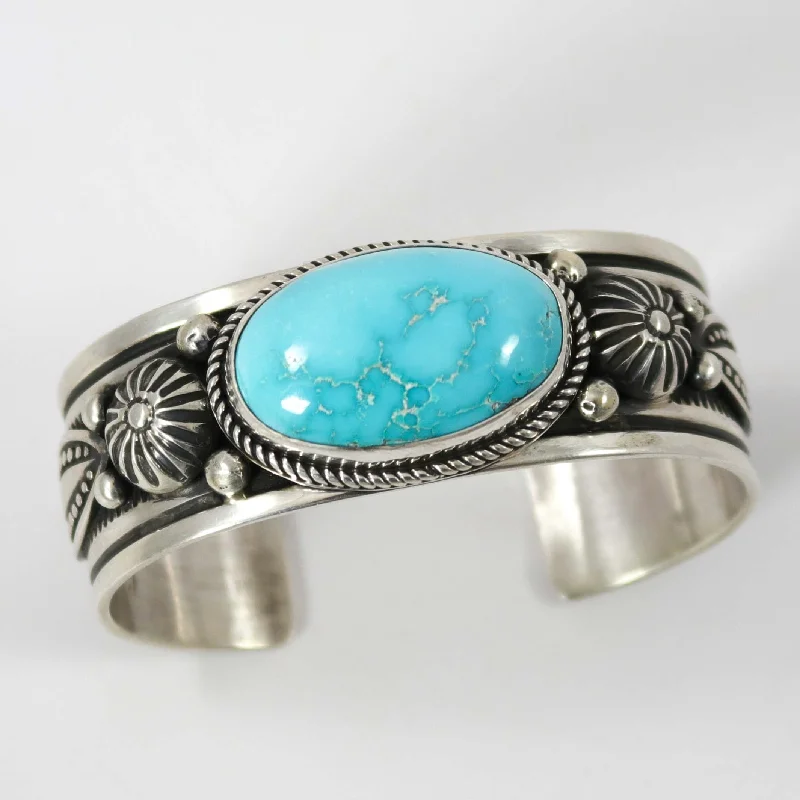 simple bangles for women -Fox Turquoise Cuff