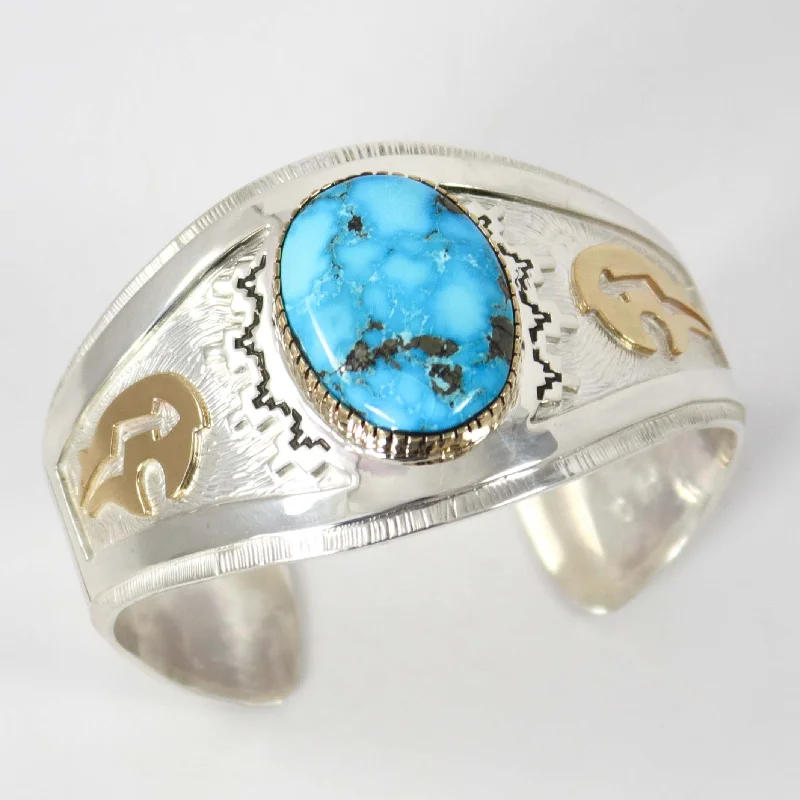 stylish bracelets for women -Kingman Turquoise Cuff