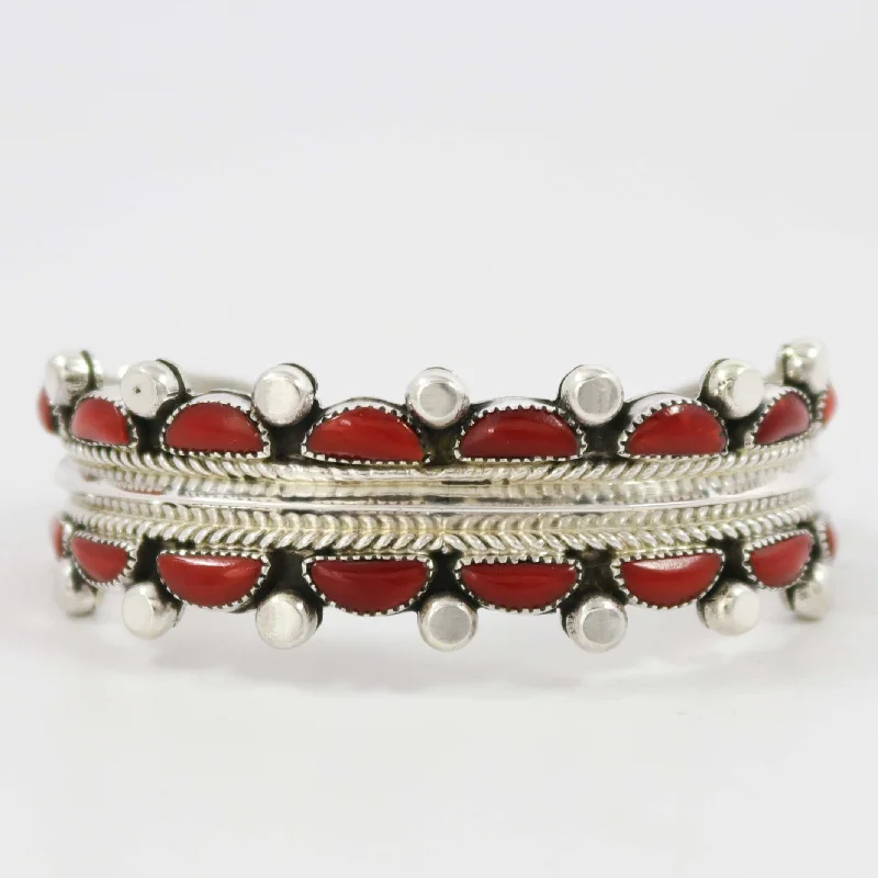 birthstone bracelets for women -Coral Cuff