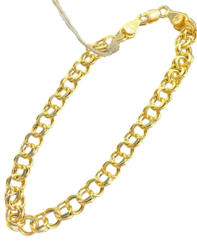 gold bracelet sets for women -Women's Charm Bracelet In Gold