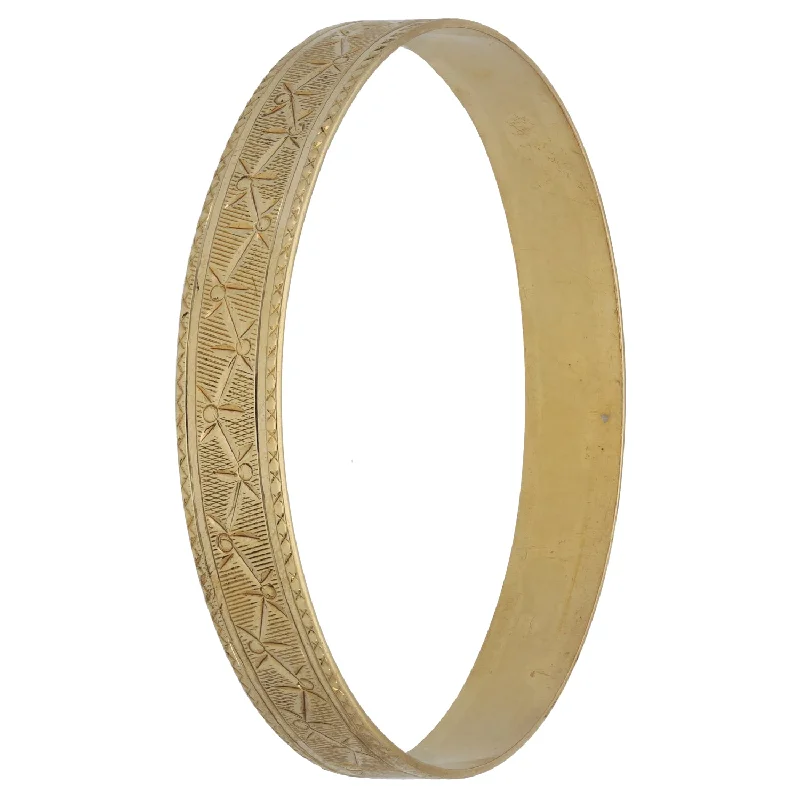 custom engraved bangles -9ct Gold Bangle