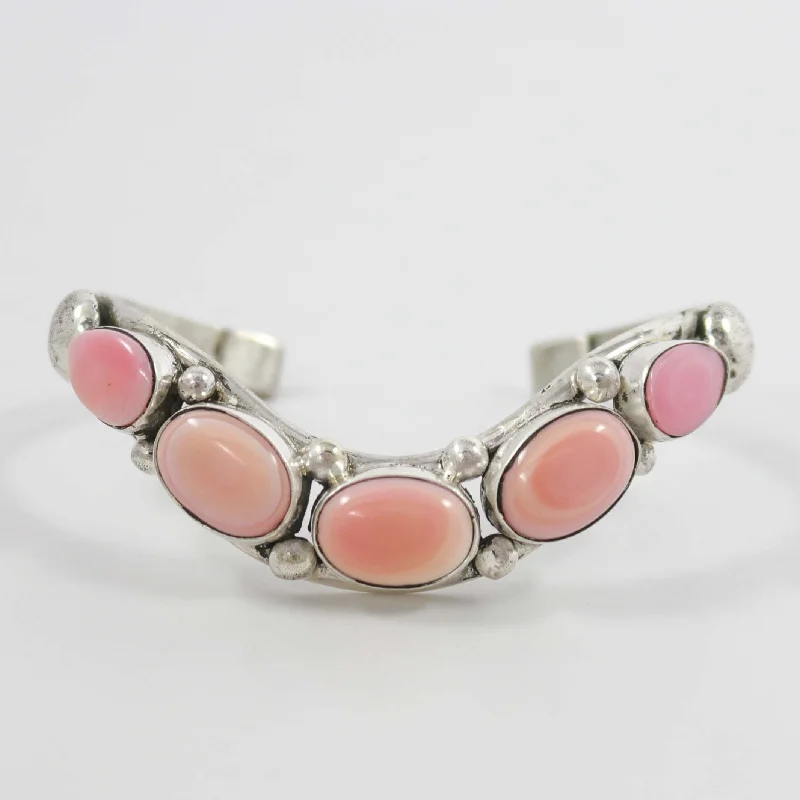 classic bangles for women -Pink Conch Shell Cuff