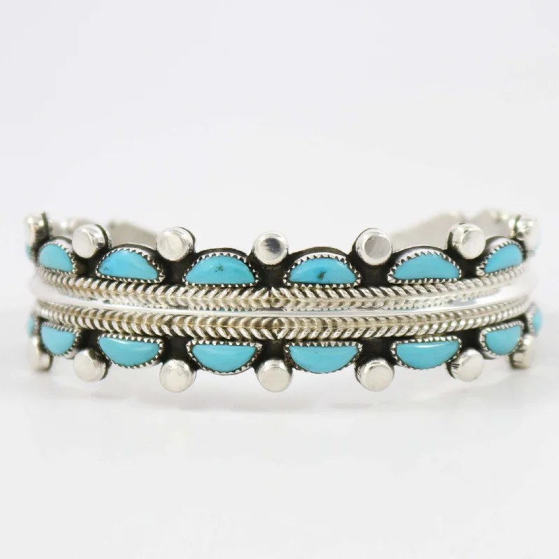 luxury bangles for women -Kingman Turquoise Cuff